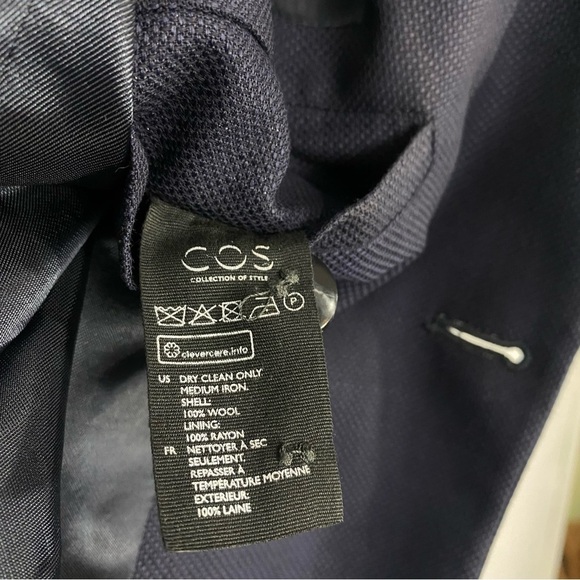 COS Navy Slim Fit Blazer - Picture 11 of 12